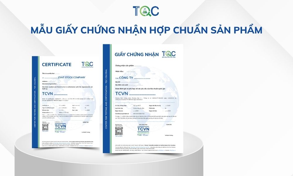 Mẫu giấy chứng nhận hợp chuẩn sản phẩm
