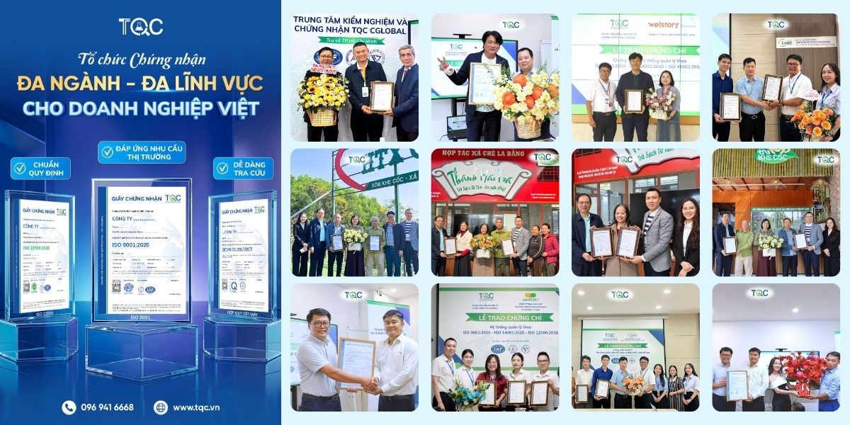 TQC - Tổ chức chứng nhận uy tín với hơn 15 năm kinh nghiệm