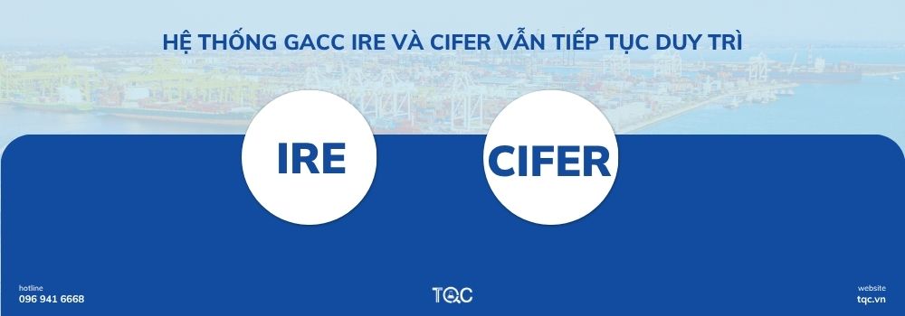 Hệ thống GACC IRE và CIFER vẫn tiếp tục duy trì 