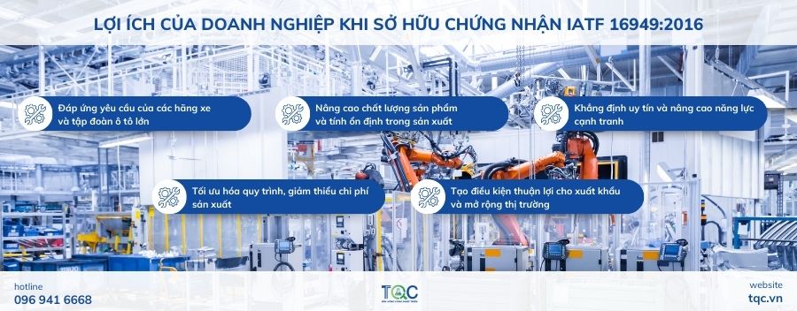 Lợi ích của doanh nghiệp khi đạt chứng nhận IATF 16949