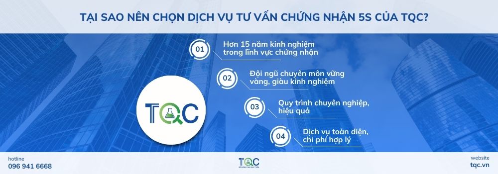 Tại sao nên chọn dịch vụ tư vấn chứng nhận 5S của TQC?